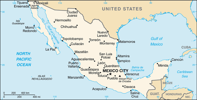 Mappa Messico