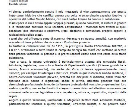 Corso SOI – PMI: il messaggio della Presidente della L.U.de.S.